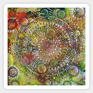 Super Nova Tie Dye Mandala by Julie Ann Stricklin Sticker